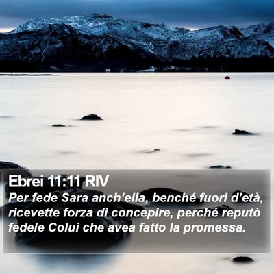 Ebrei 11:11 RIV Bible Verse Image