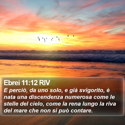 Ebrei 11:12 RIV Bible Verse Image