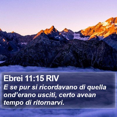 Ebrei 11:15 RIV Bible Verse Image