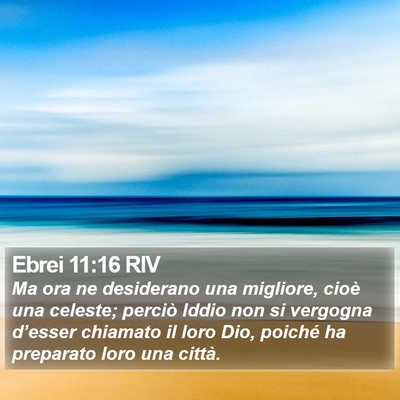Ebrei 11:16 RIV Bible Verse Image