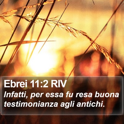 Ebrei 11:2 RIV Bible Verse Image