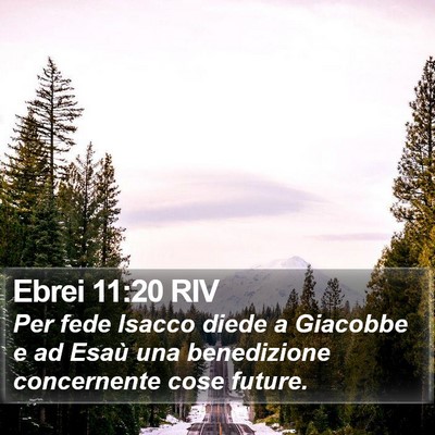 Ebrei 11:20 RIV Bible Verse Image