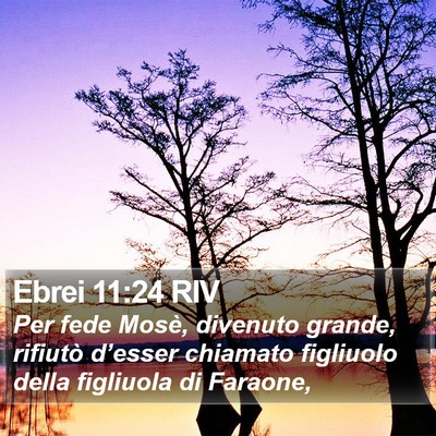 Ebrei 11:24 RIV Bible Verse Image