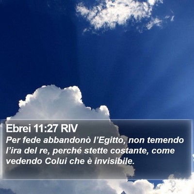 Ebrei 11:27 RIV Bible Verse Image