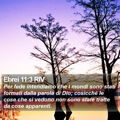 Ebrei 11:3 RIV Bible Verse Image