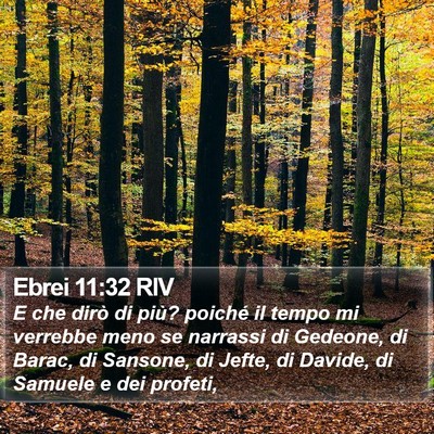 Ebrei 11:32 RIV Bible Verse Image