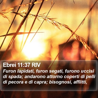 Ebrei 11:37 RIV Bible Verse Image