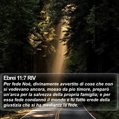 Ebrei 11:7 RIV Bible Verse Image