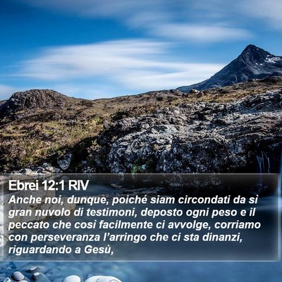 Ebrei 12:1 RIV Bible Verse Image