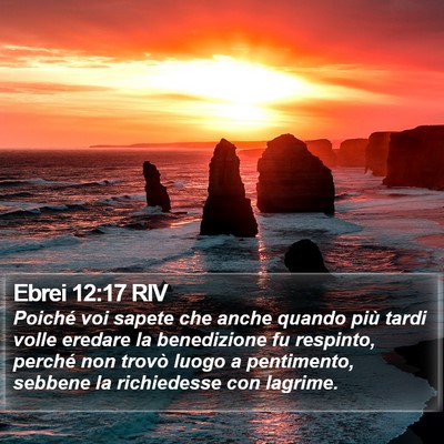Ebrei 12:17 RIV Bible Verse Image