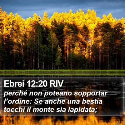 Ebrei 12:20 RIV Bible Verse Image