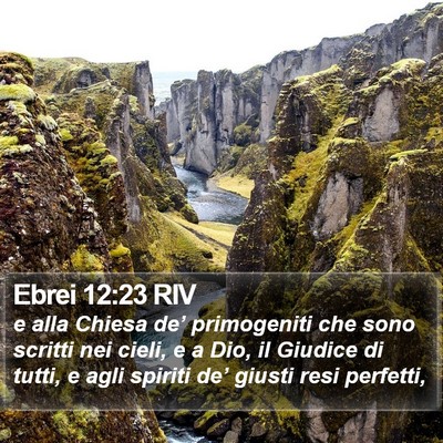 Ebrei 12:23 RIV Bible Verse Image