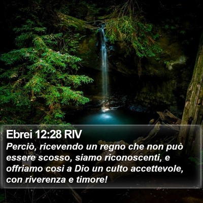 Ebrei 12:28 RIV Bible Verse Image