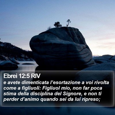 Ebrei 12:5 RIV Bible Verse Image