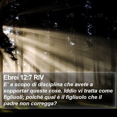 Ebrei 12:7 RIV Bible Verse Image