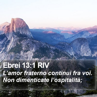 Ebrei 13:1 RIV Bible Verse Image