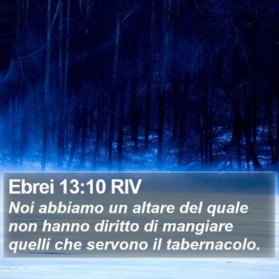 Ebrei 13:10 RIV Bible Verse Image