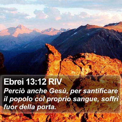 Ebrei 13:12 RIV Bible Verse Image