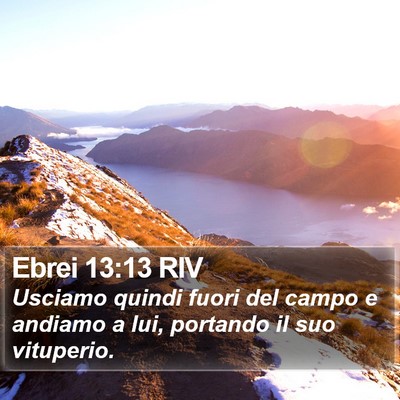 Ebrei 13:13 RIV Bible Verse Image