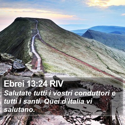 Ebrei 13:24 RIV Bible Verse Image