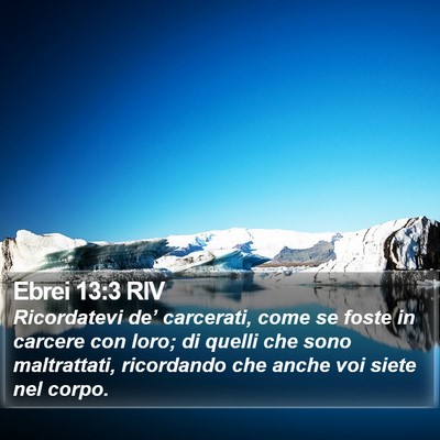 Ebrei 13:3 RIV Bible Verse Image