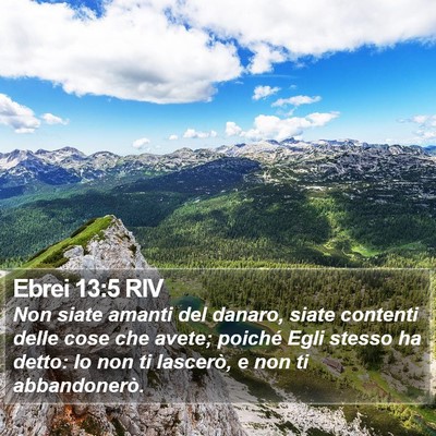 Ebrei 13:5 RIV Bible Verse Image