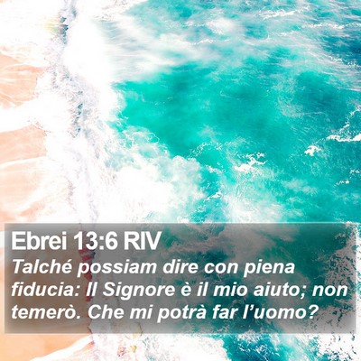 Ebrei 13:6 RIV Bible Verse Image