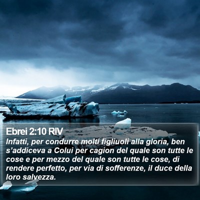 Ebrei 2:10 RIV Bible Verse Image