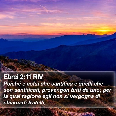 Ebrei 2:11 RIV Bible Verse Image