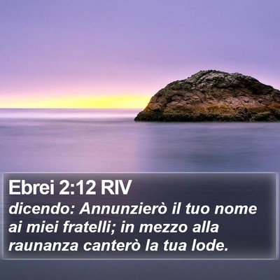 Ebrei 2:12 RIV Bible Verse Image