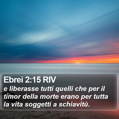 Ebrei 2:15 RIV Bible Verse Image