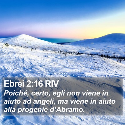 Ebrei 2:16 RIV Bible Verse Image