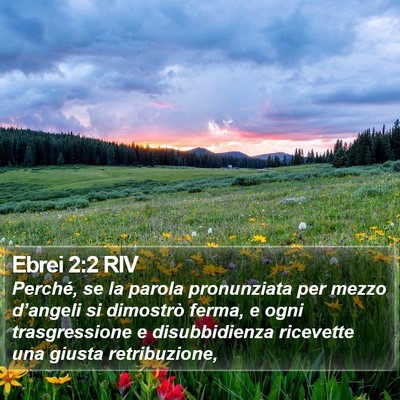 Ebrei 2:2 RIV Bible Verse Image