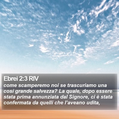 Ebrei 2:3 RIV Bible Verse Image