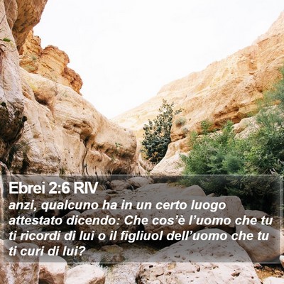 Ebrei 2:6 RIV Bible Verse Image