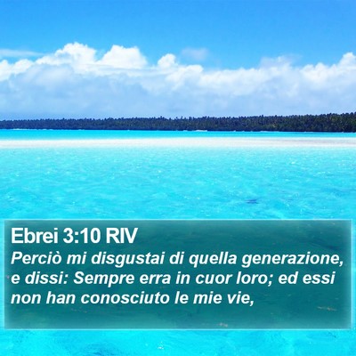 Ebrei 3:10 RIV Bible Verse Image