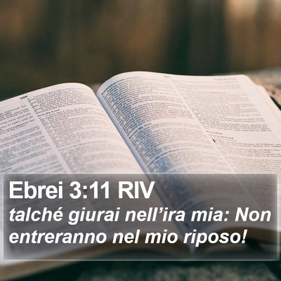 Ebrei 3:11 RIV Bible Verse Image