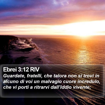 Ebrei 3:12 RIV Bible Verse Image