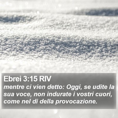 Ebrei 3:15 RIV Bible Verse Image