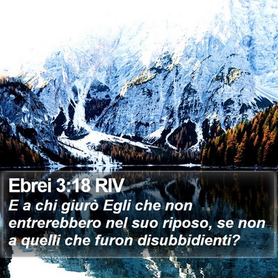 Ebrei 3:18 RIV Bible Verse Image