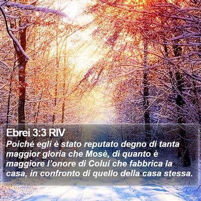 Ebrei 3:3 RIV Bible Verse Image