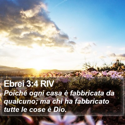 Ebrei 3:4 RIV Bible Verse Image
