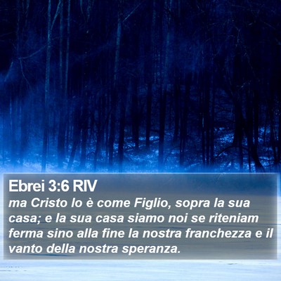 Ebrei 3:6 RIV Bible Verse Image