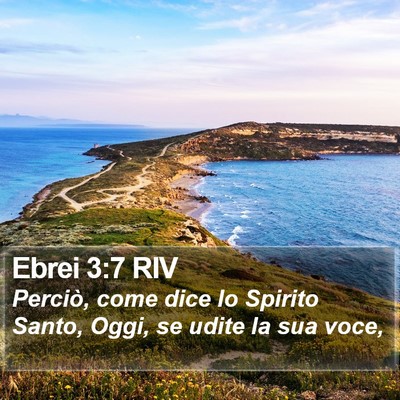 Ebrei 3:7 RIV Bible Verse Image