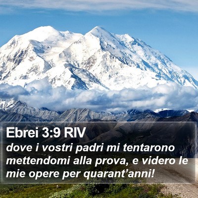 Ebrei 3:9 RIV Bible Verse Image