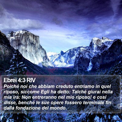 Ebrei 4:3 RIV Bible Verse Image