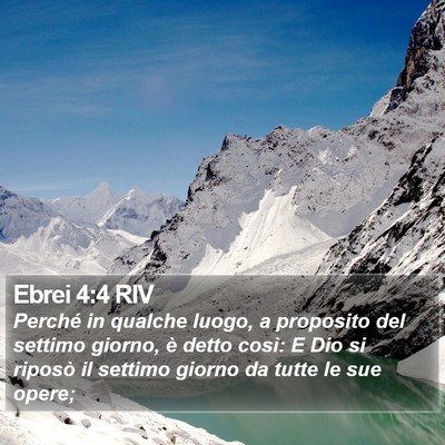 Ebrei 4:4 RIV Bible Verse Image