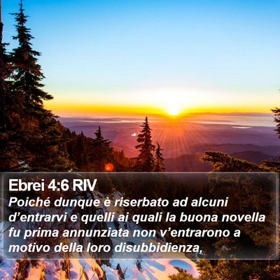 Ebrei 4:6 RIV Bible Verse Image
