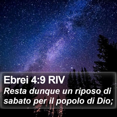 Ebrei 4:9 RIV Bible Verse Image