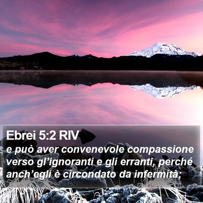 Ebrei 5:2 RIV Bible Verse Image